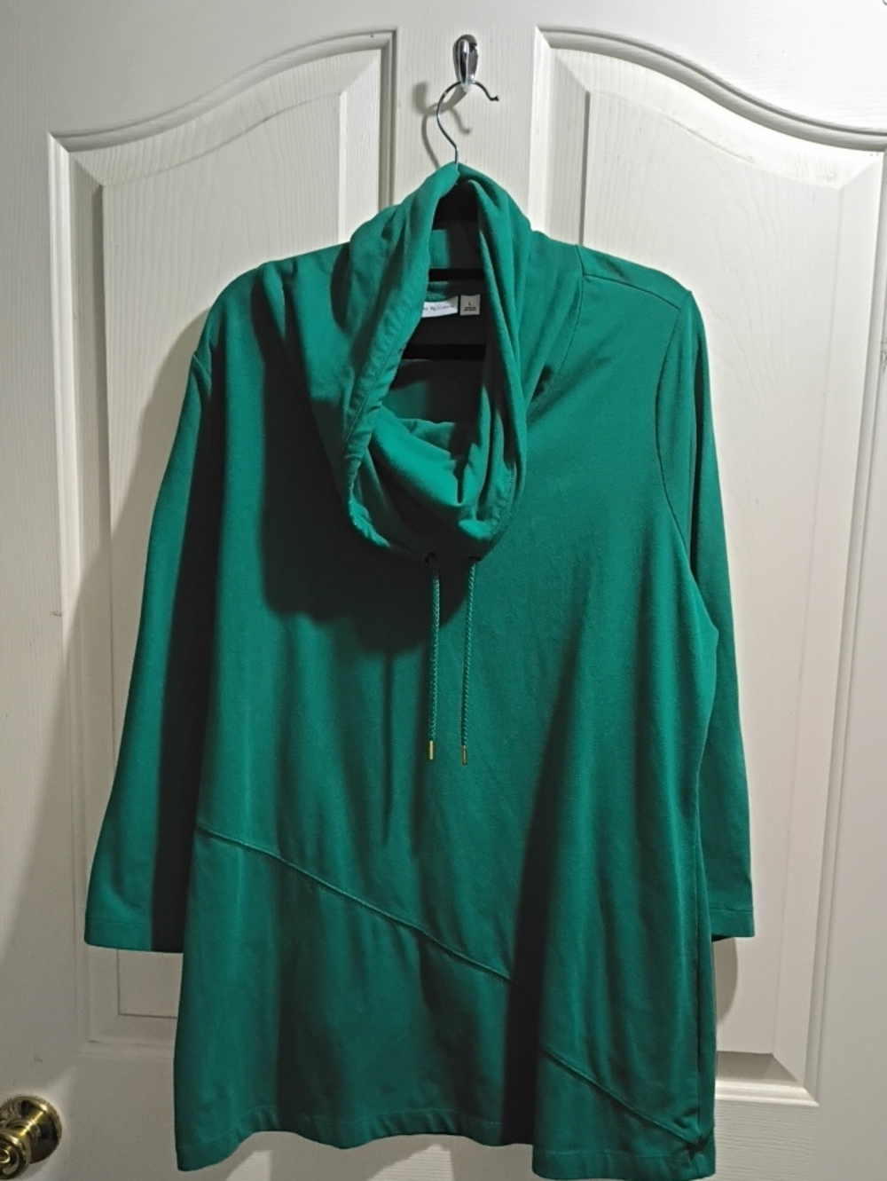 Kim Rogers Teal Cowl Neck Tunic Sweater